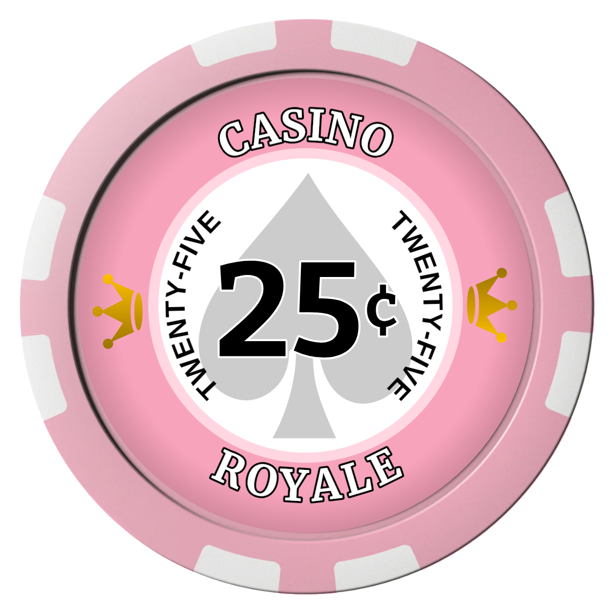 Casino Royale Composite Poker Chips - Pink / 8 Stripe - Front