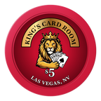 King's Card Room 2" Oversized Poker Chips - Red - Back