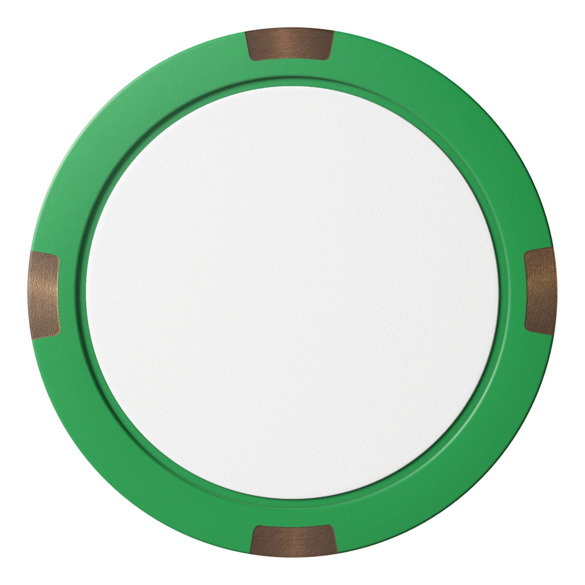 Create Your Own Composite & Metal Hybrid Poker Chips - Green - Front