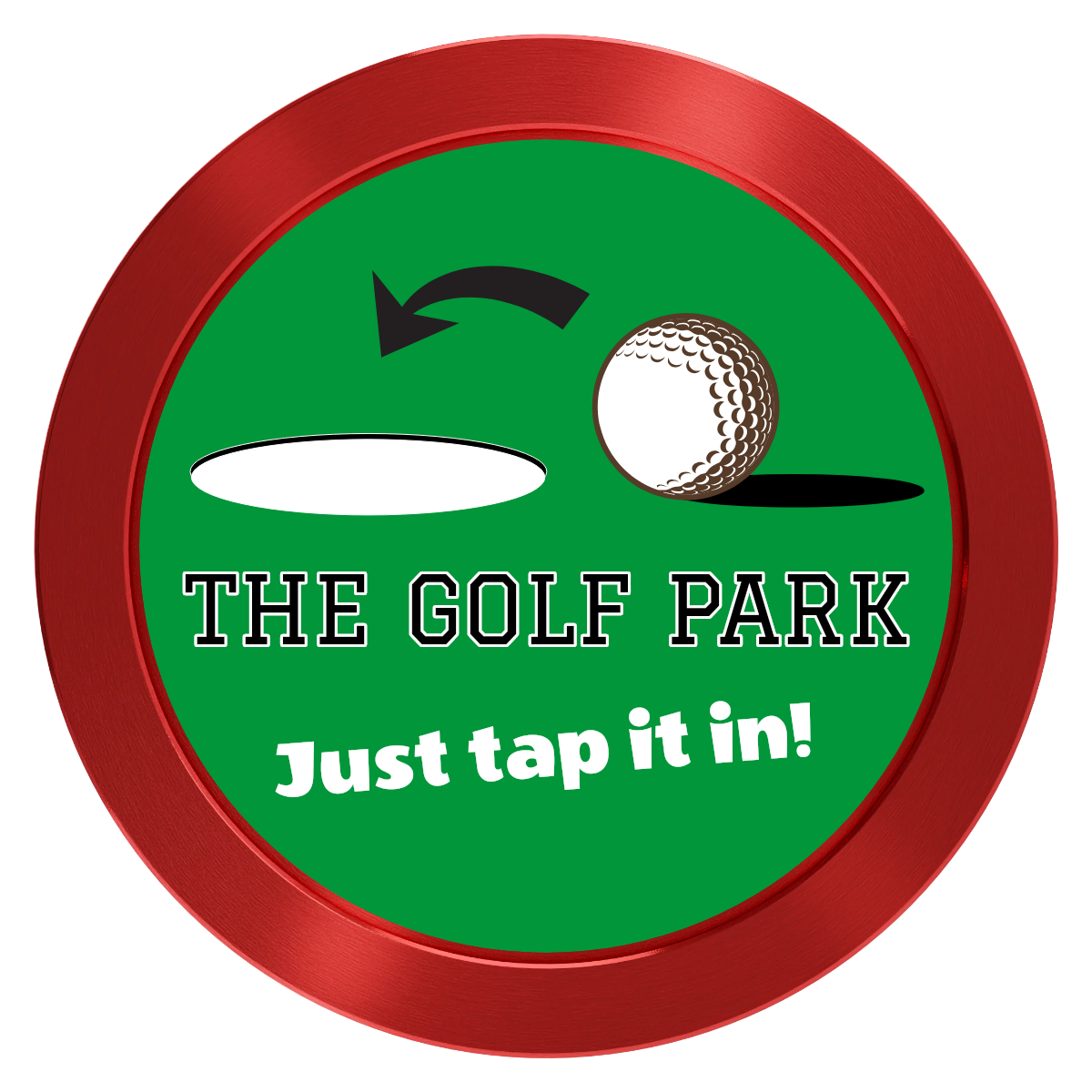 Golf Slogan Aluminum Poker Chips - Red - Front