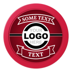 Double Banner 2" Oversized Poker Chips - Red - Front