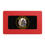 Save the Date Text Rectangular Poker Chip Plaques - Red - Back