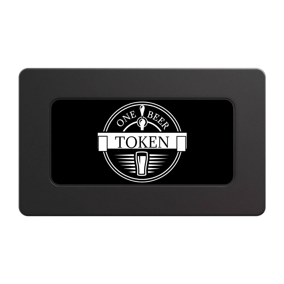 Tap Out Rectangular Poker Chip Plaques - Black - Back