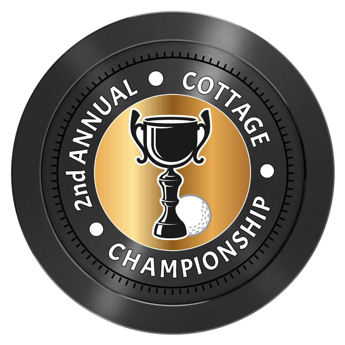 Club Champion Aluminum Poker Chips - Black - Back