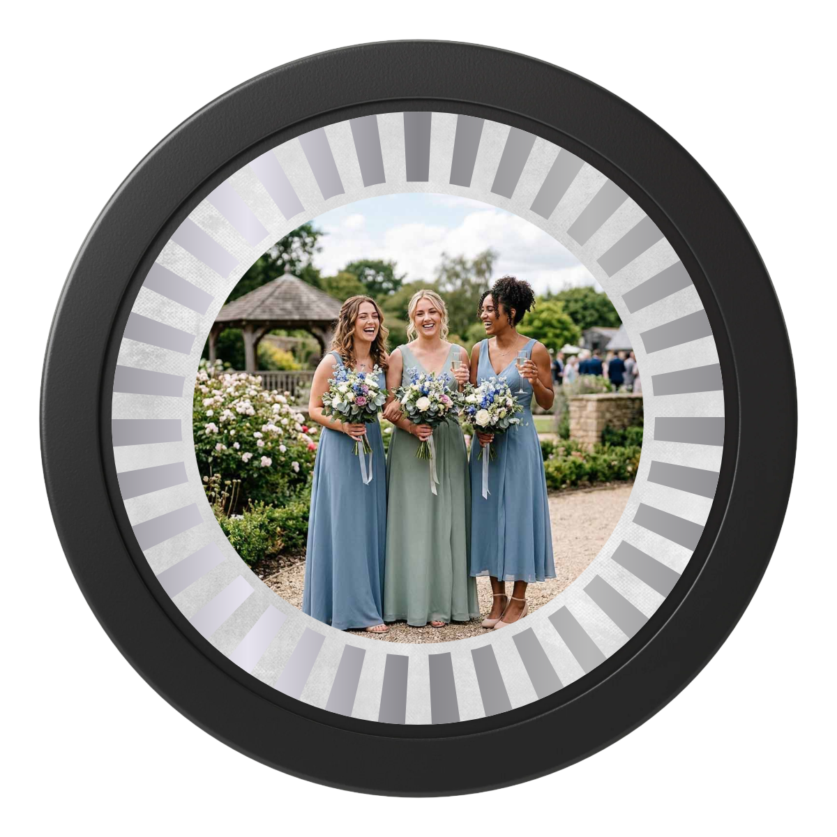 Be My Bridesmaid Simple 2" Oversized Poker Chips - Black - Back