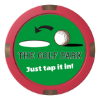 Golf Slogan Composite & Metal Hybrid Poker Chips - Red - Front