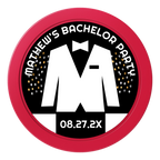 Bachelor No More Bowtie 2" Oversized Poker Chips - Red - Back