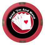 4 Aces Poker Room Composite & Metal Hybrid Poker Card Protectors - Red - Front