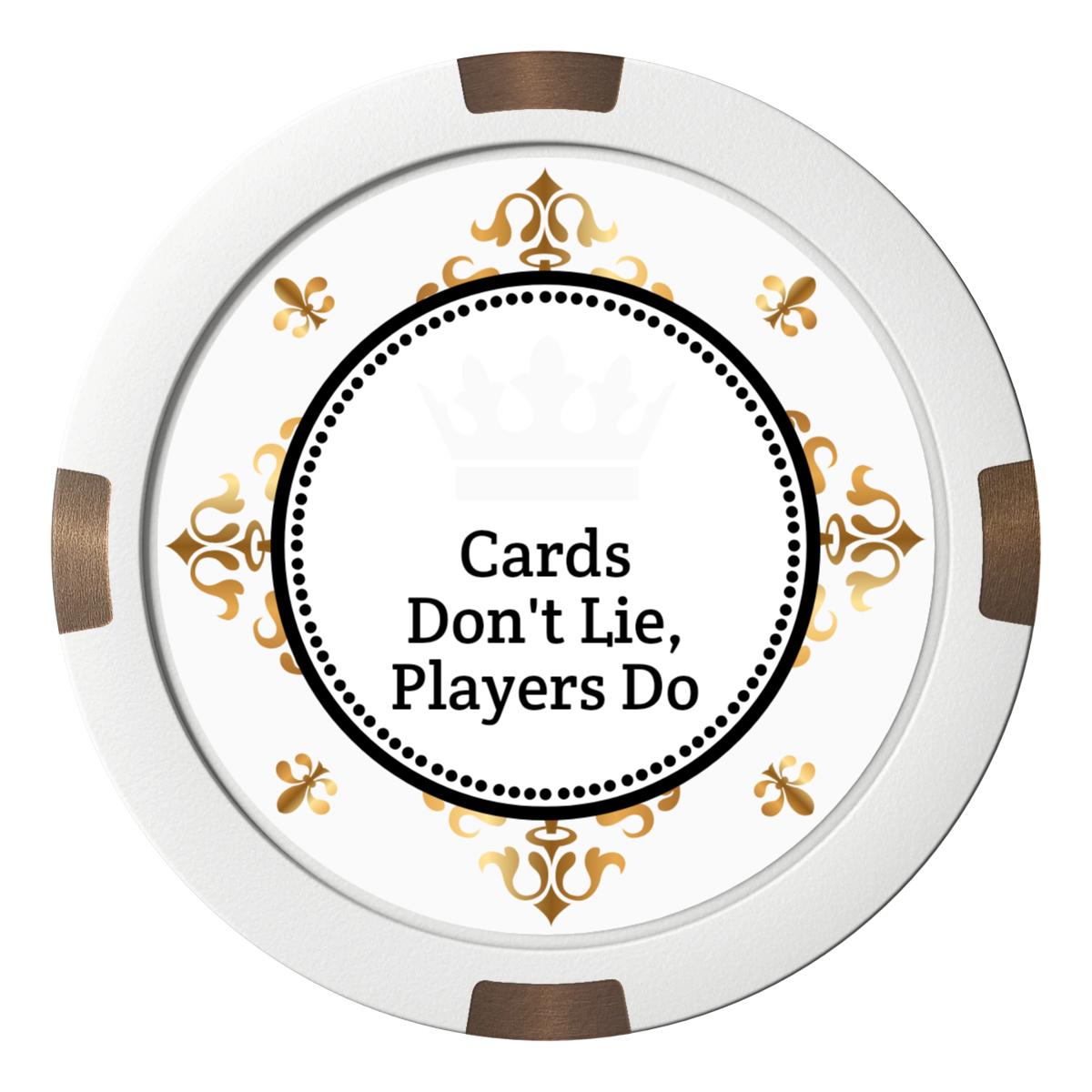 Monaco #001 Composite & Metal Hybrid Poker Card Protectors - White - Front