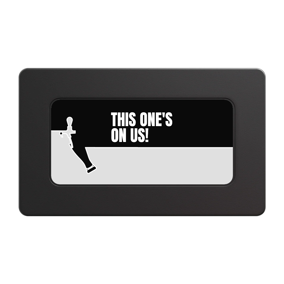 I'd Tap That Rectangular Poker Chip Plaques - Black - Front