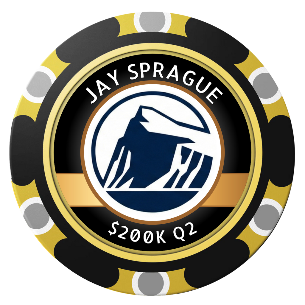 Top Sales Performer Clay Poker Chips - Black / Monte Carlo / 40mm - Back