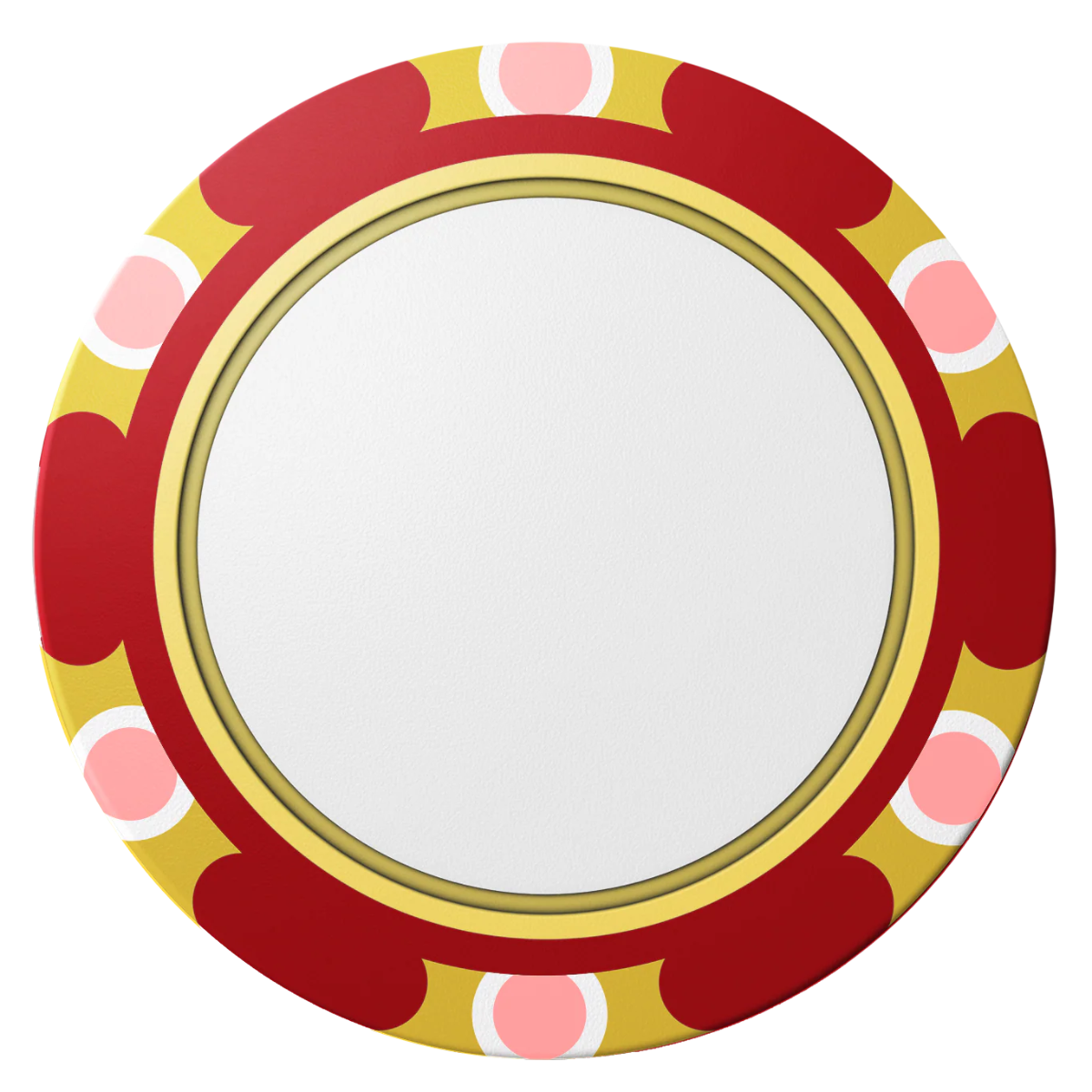 Create Your Own Clay Poker Chips - Red / Monte Carlo / 40mm - Back
