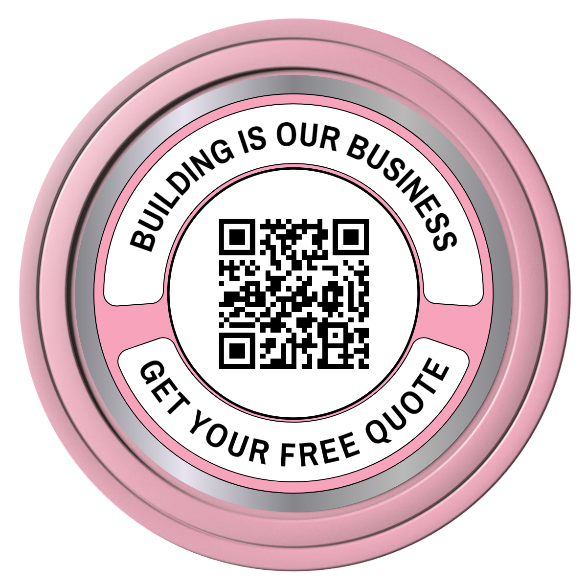 Acme Construction Composite Poker Chips - Pink / Solid - Front