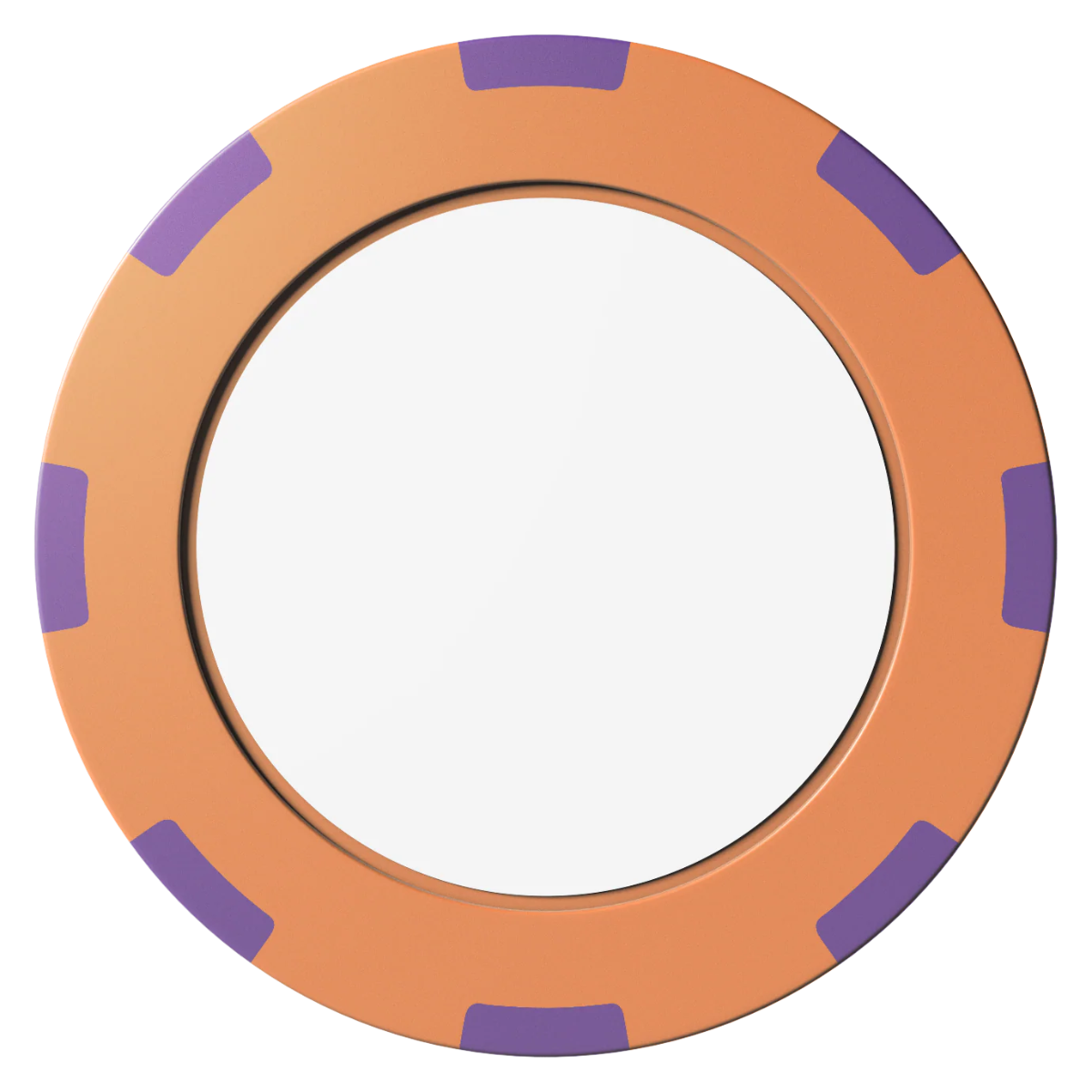 Create Your Own Clay Poker Chips - Orange / 8 Spot (2 Tone) / 40mm - Front