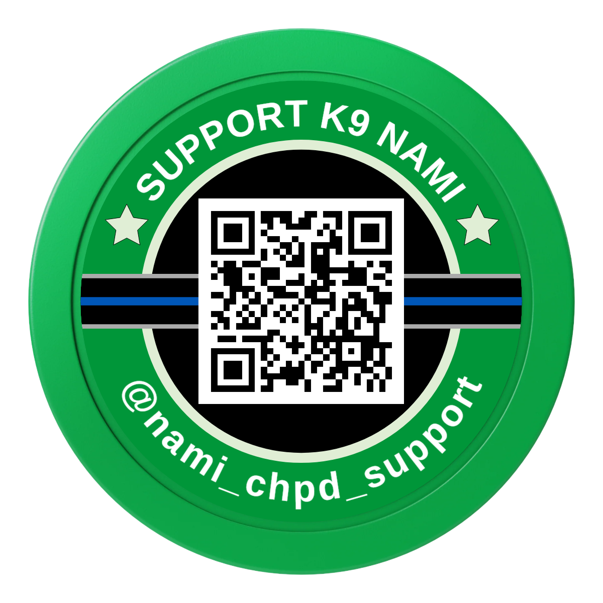 Police Department K9 #02 2" Oversized Poker Chips - Green - Back