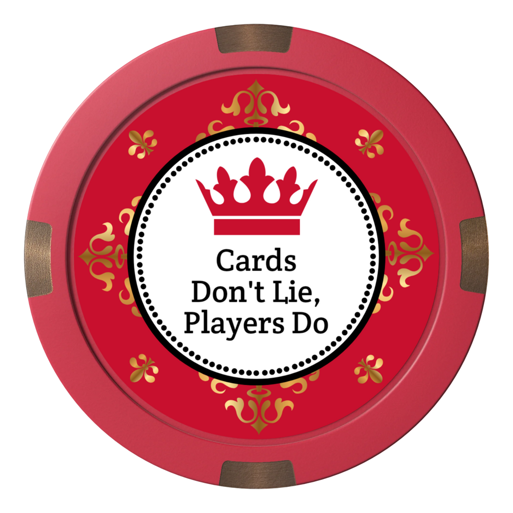 Monaco #001 Composite & Metal Hybrid Poker Card Protectors - Red - Front