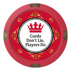 Monaco #001 Composite & Metal Hybrid Poker Card Protectors - Red - Front