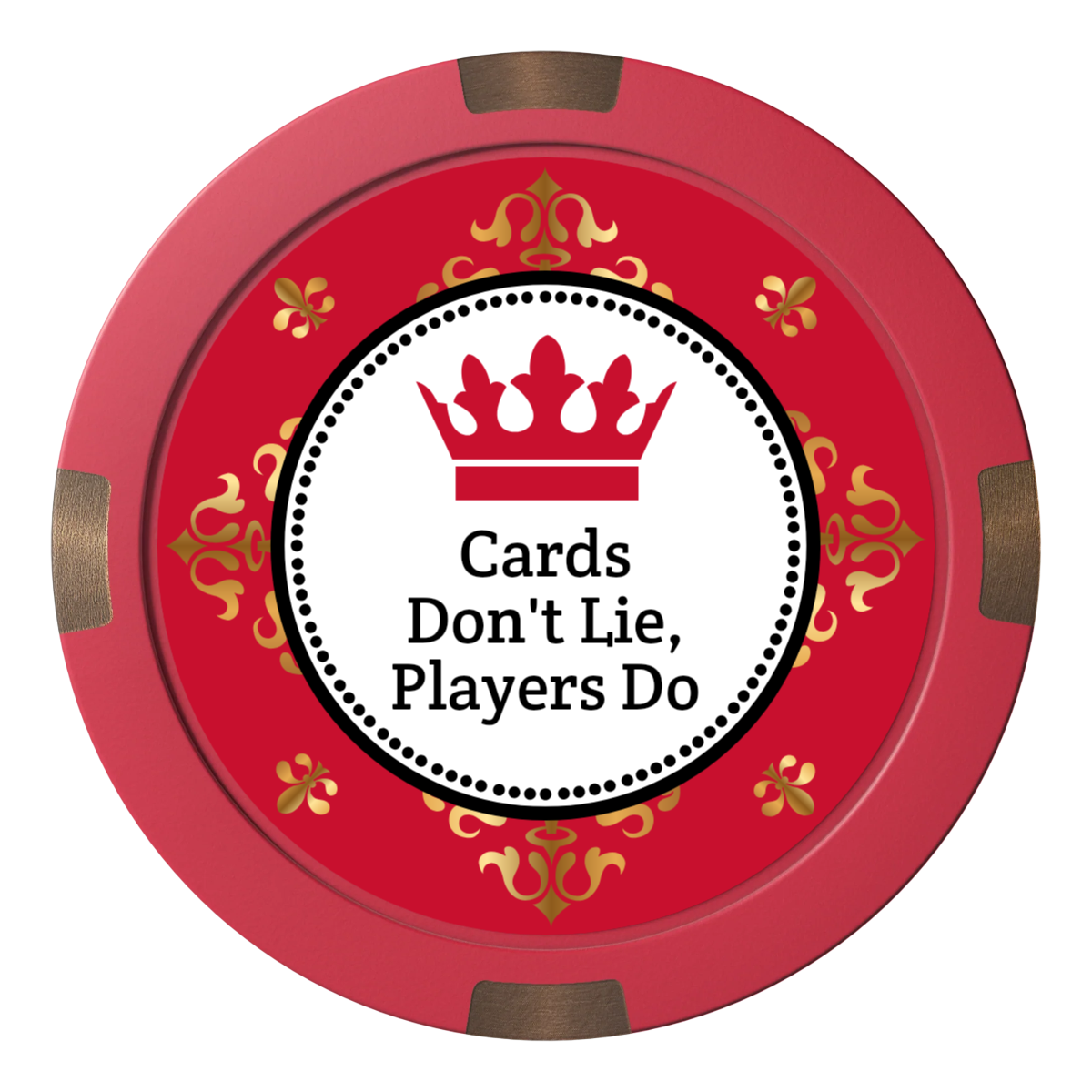 Monaco #001 Composite & Metal Hybrid Poker Card Protectors - Red - Front