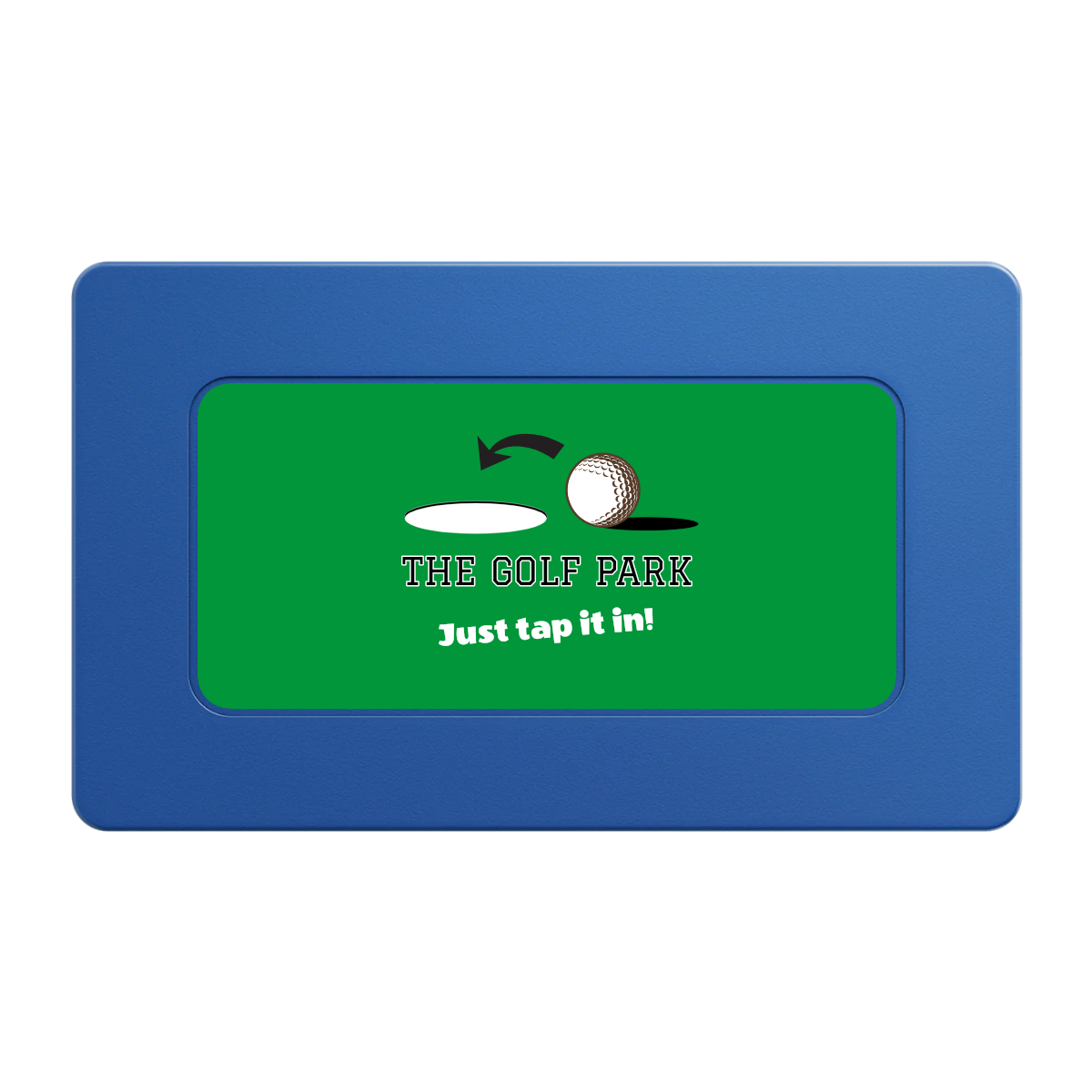 Golf Slogan Rectangular Poker Chip Plaques - Blue - Front