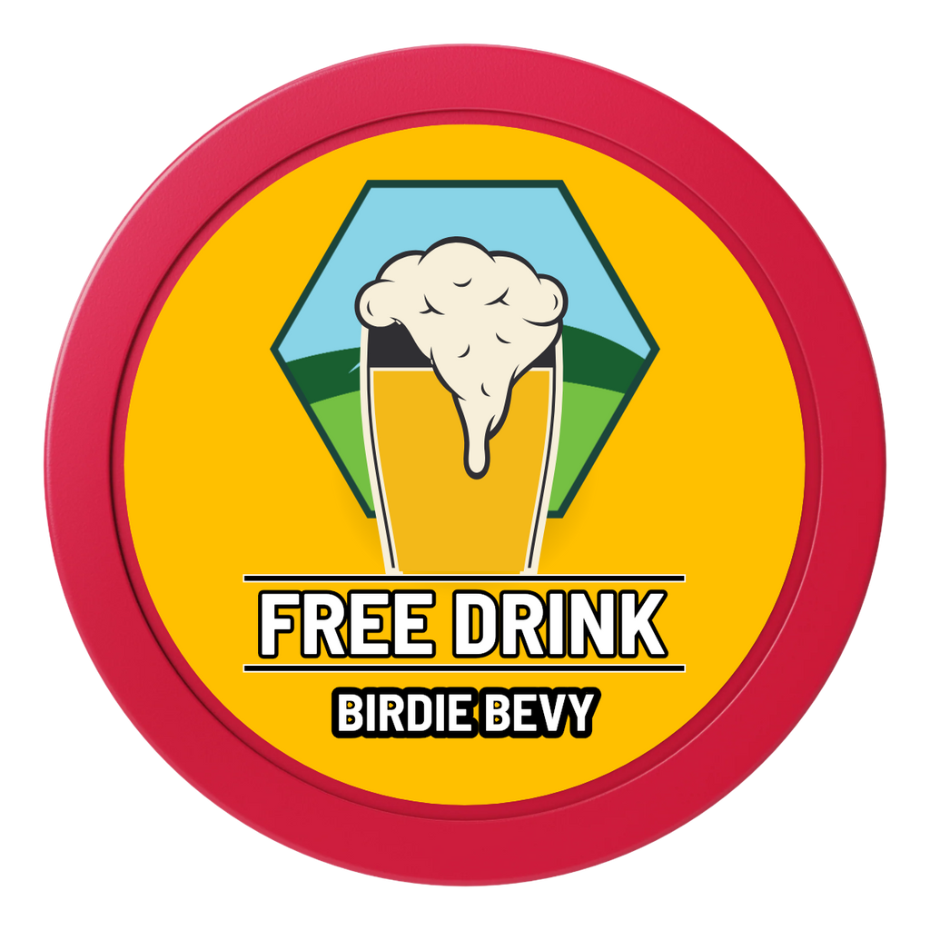 Birdy Bevy 2" Oversized Poker Chips - Red - Back