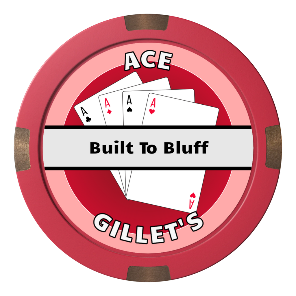 Ace Gillet's Composite & Metal Hybrid Poker Card Protectors - Red - Front