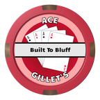 Ace Gillet's Composite & Metal Hybrid Poker Card Protectors - Red - Front