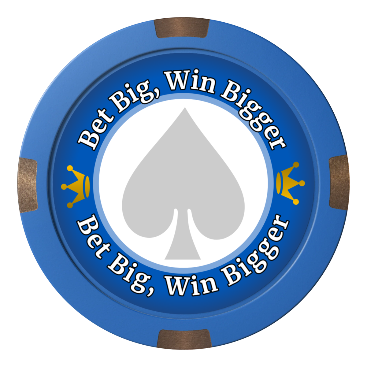 Casino Royale Composite & Metal Hybrid Poker Card Protectors - Blue - Back