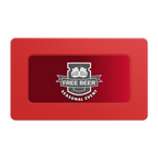 Craft Beer #001 Rectangular Poker Chip Plaques - Red - Back