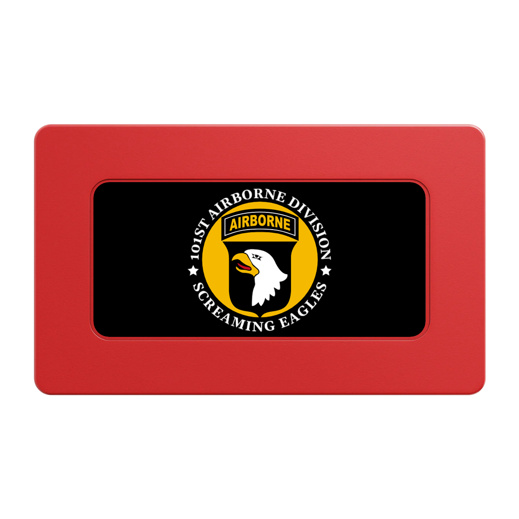 Army Airborne Rectangular Poker Chip Plaques - Red - Back