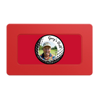 Gary's Ball Rectangular Poker Chip Plaques - Red - Front