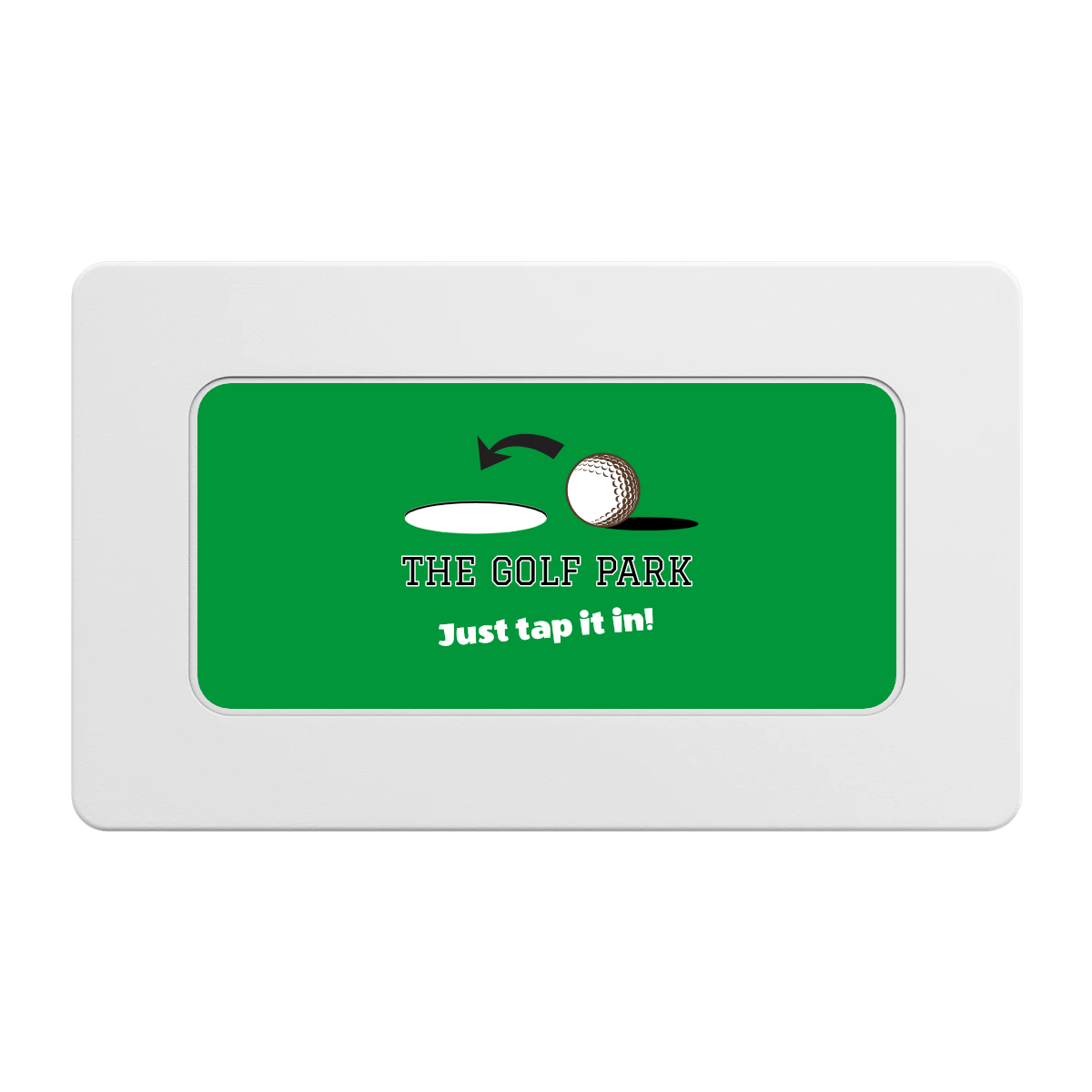 Golf Slogan Rectangular Poker Chip Plaques - White - Front