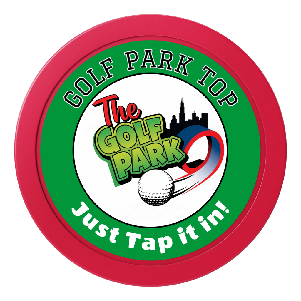 Golf Slogan 2" Oversized Poker Chips - Red - Back