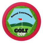 Golf Cup 2" Oversized Poker Chips - Red - Back