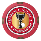 Club Champion Composite & Metal Hybrid Poker Chips - Red - Front