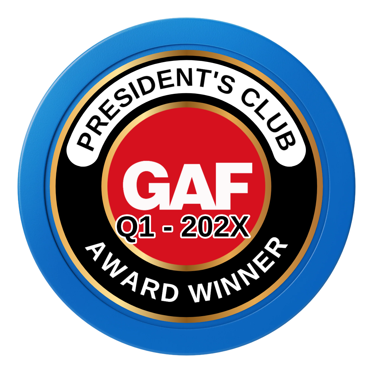 President's Club 2" Oversized Poker Chips - Blue - Back