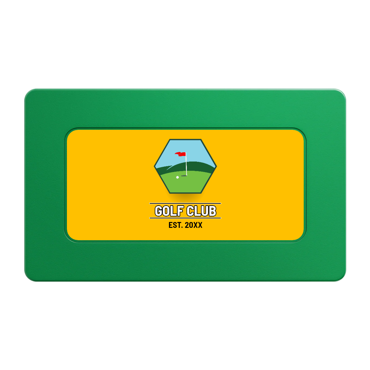 Birdy Bevy Rectangular Poker Chip Plaques - Green - Front