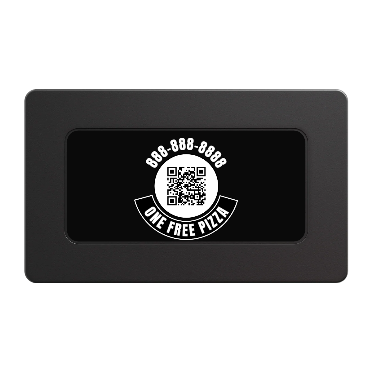 Brew Pub or Pizzeria with Logo Rectangular Poker Chip Plaques - Black - Back