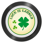 Irish Luck Aluminum Poker Card Guards - Black - Front