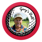 Gary's Ball 2" Oversized Poker Chips - Red - Front