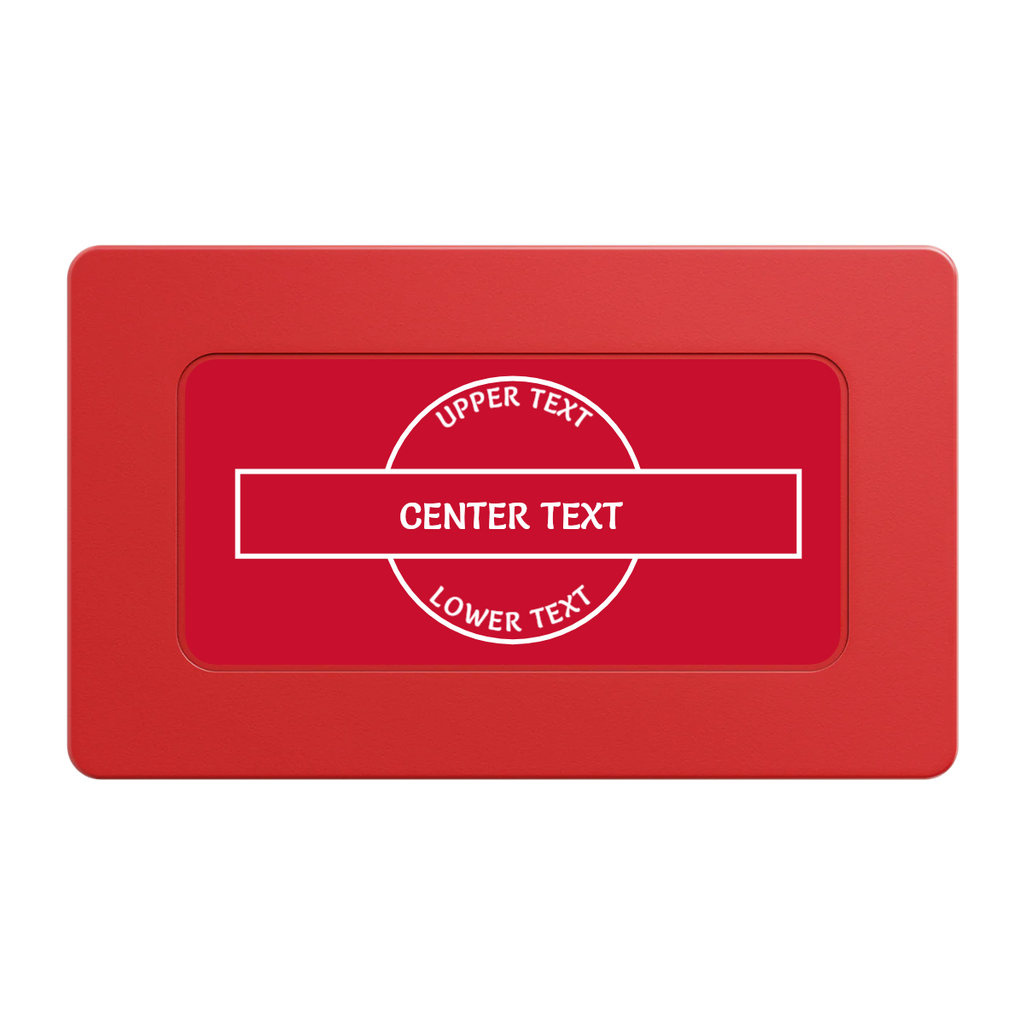 Crisp Banner Rectangular Poker Chip Plaques - Red - Back