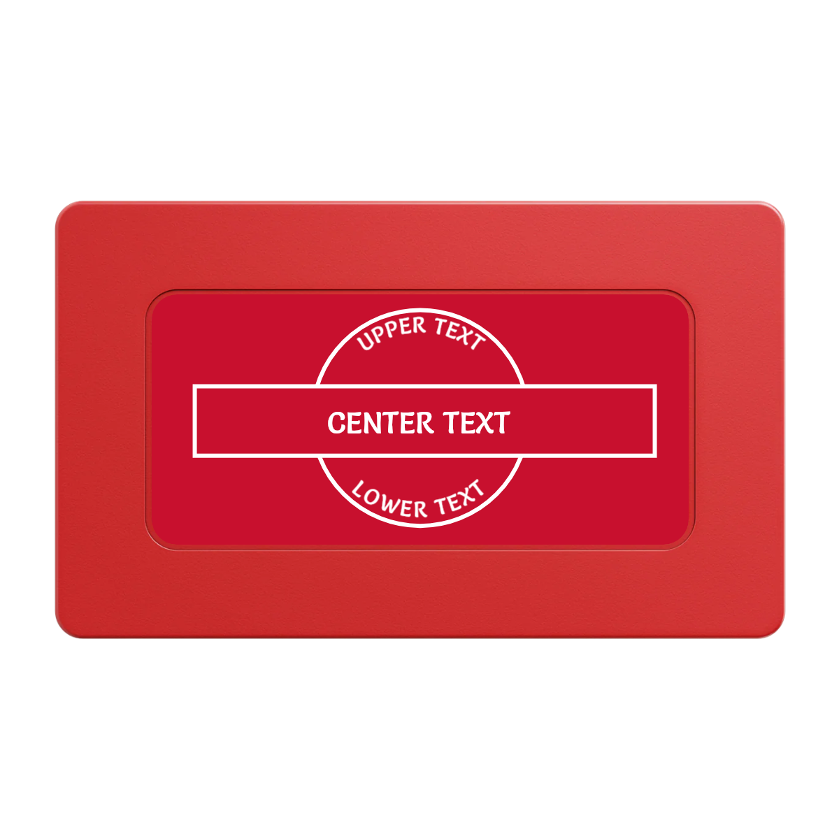 Crisp Banner Rectangular Poker Chip Plaques - Red - Back