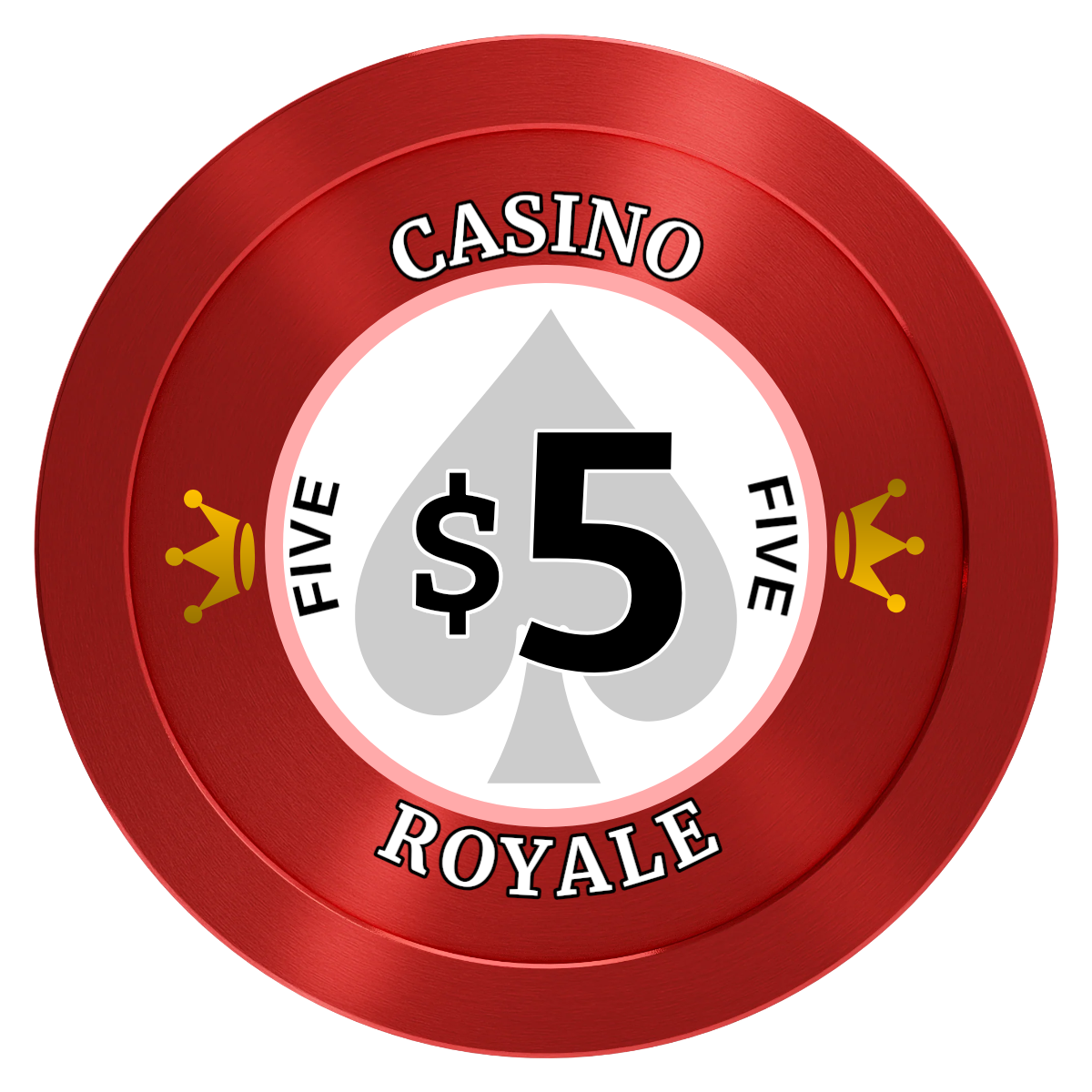 Casino Royale Aluminum Poker Chips - Red - Front