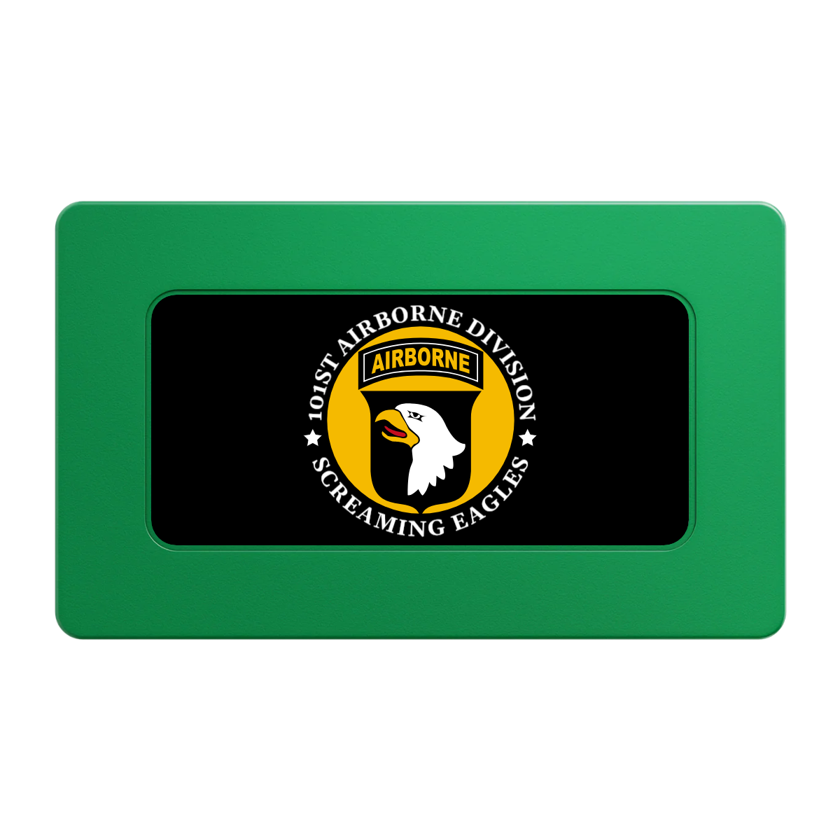 Army Airborne Rectangular Poker Chip Plaques - Green - Back
