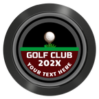Teed Up Aluminum Poker Chips - Black - Front