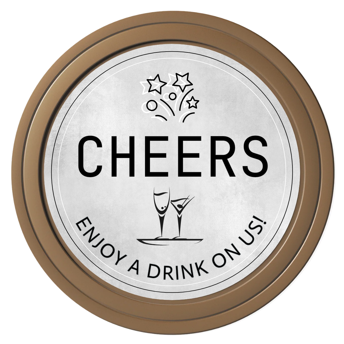 Chique Wedding Token Composite Poker Chips - Brown / Solid - Front