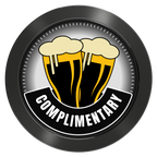Double Pint 2 Aluminum Poker Chips - Black - Back