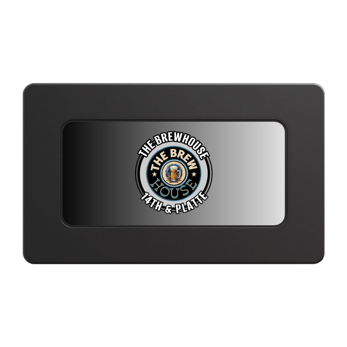 Ice Cold Beer Drink Token Rectangular Poker Chip Plaques - Black - Back