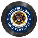 Faux Fire Dept. #01 Aluminum Poker Chips - Black - Front