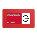 Branded Logo Rectangular Poker Chip Plaques - Red - Front