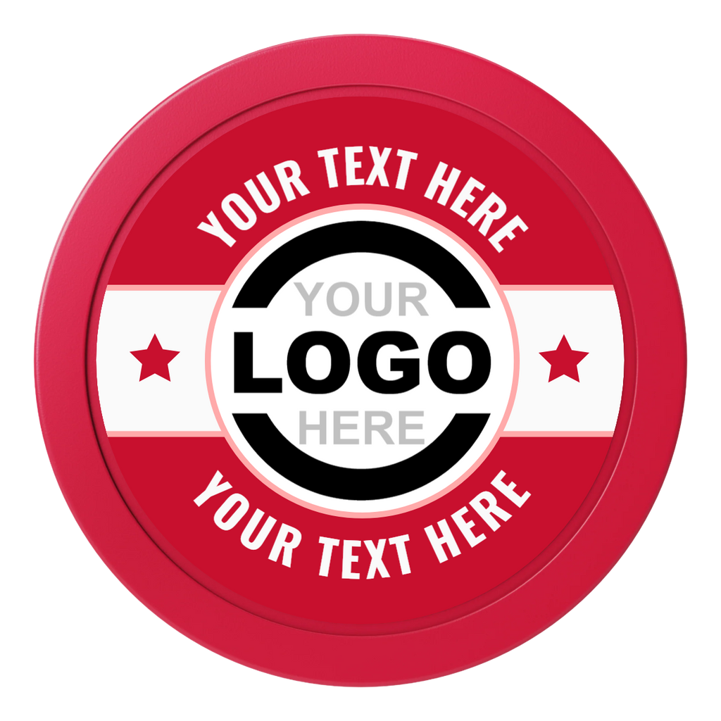 Star Banner 2" Oversized Poker Chips - Red - Back